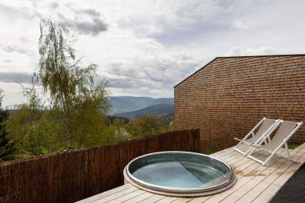 Hôtel 48° Nord - Landscape hôtel à Breitenbach - Terrasse spa