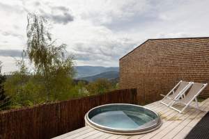 Hôtel 48° Nord - Landscape hôtel à Breitenbach - Terrasse spa
