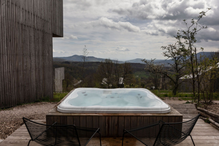 Hôtel 48° Nord - Landscape hôtel à Breitenbach - Terrasse jacuzzi